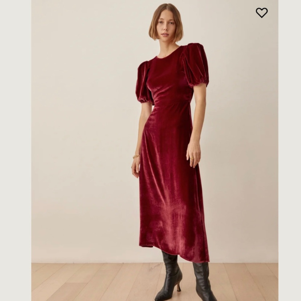 Reformation Livia Velvet Dress BNWT Doen Holiday Isabel Marant Christmas